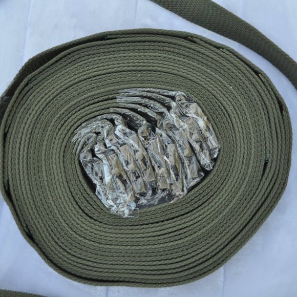 Lot 12 Army Canvas Web Belt Military Style with Brass Buckle Adjustable one size - Picture 2 of 5